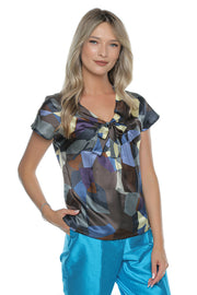 Bluza cambrată din mătase naturală 100%, design elegant și confortabil