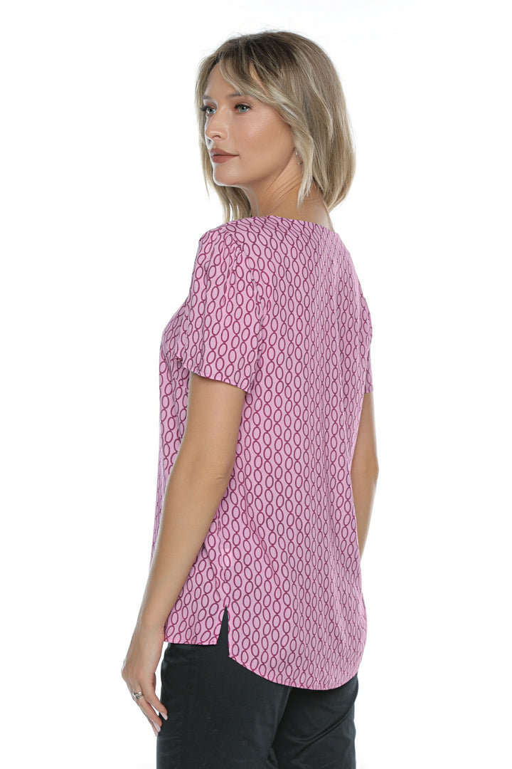 Mâneci scurte, lejere, design confortabil pentru bluza Ada